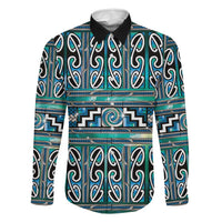Maori Matariki Family Matching Summer Maxi Dress and Hawaiian Shirt Green Galaxy Aesthetic Koru Art
