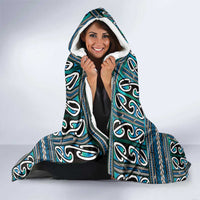 Maori Matariki Hooded Blanket Green Galaxy Aesthetic Koru Art LT01 - Polynesian Pride