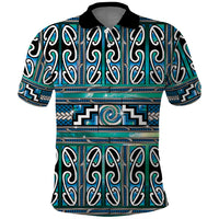Maori Matariki Polo Shirt Green Galaxy Aesthetic Koru Art LT01 Green - Polynesian Pride