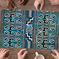 Maori Matariki Puzzle Green Galaxy Aesthetic Koru Art LT01 - Polynesian Pride
