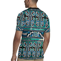 Maori Matariki Rugby Jersey Green Galaxy Aesthetic Koru Art LT01 - Polynesian Pride