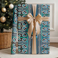 Maori Matariki Wrapping Paper Green Galaxy Aesthetic Koru Art LT01 - Polynesian Pride
