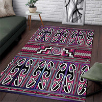 Maori Matariki Area Rug Pink Galaxy Aesthetic Koru Art LT01 Pink - Polynesian Pride