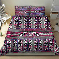 Maori Matariki Bedding Set Pink Galaxy Aesthetic Koru Art LT01 - Polynesian Pride