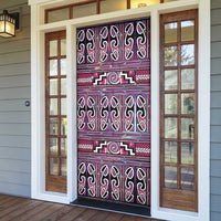 Maori Matariki Door Cover Pink Galaxy Aesthetic Koru Art LT01 - Polynesian Pride