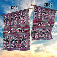 Maori Matariki Garden Flag Pink Galaxy Aesthetic Koru Art LT01 - Polynesian Pride
