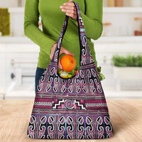 Maori Matariki Grocery Bag Pink Galaxy Aesthetic Koru Art LT01 - Polynesian Pride