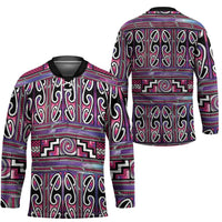 Maori Matariki Hockey Jersey Pink Galaxy Aesthetic Koru Art LT01 - Polynesian Pride