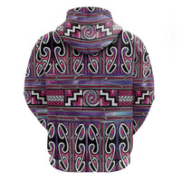 Maori Matariki Hoodie Pink Galaxy Aesthetic Koru Art LT01 - Polynesian Pride