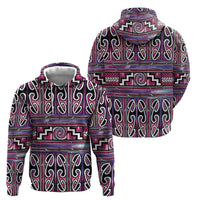 Maori Matariki Hoodie Pink Galaxy Aesthetic Koru Art LT01 - Polynesian Pride