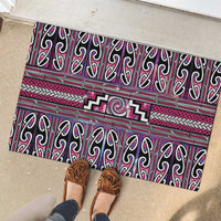 Maori Matariki Rubber Doormat Pink Galaxy Aesthetic Koru Art LT01 - Polynesian Pride