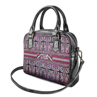 Maori Matariki Shoulder Handbag Pink Galaxy Aesthetic Koru Art LT01 - Polynesian Pride