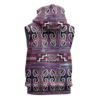 Maori Matariki Sleeveless Hoodie Pink Galaxy Aesthetic Koru Art LT01 - Polynesian Pride