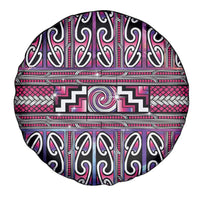 Maori Matariki Spare Tire Cover Pink Galaxy Aesthetic Koru Art LT01 - Polynesian Pride