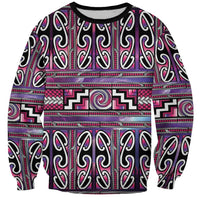 Maori Matariki Sweatshirt Pink Galaxy Aesthetic Koru Art LT01 Unisex Pink - Polynesian Pride