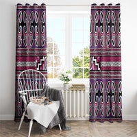 Maori Matariki Window Curtain Pink Galaxy Aesthetic Koru Art LT01 - Polynesian Pride
