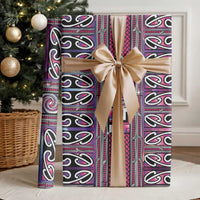 Maori Matariki Wrapping Paper Pink Galaxy Aesthetic Koru Art LT01 - Polynesian Pride