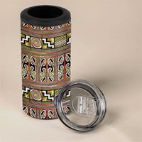 Maori Matariki 4 in 1 Can Cooler Tumbler Yellow Galaxy Aesthetic Koru Art LT01 - Polynesian Pride