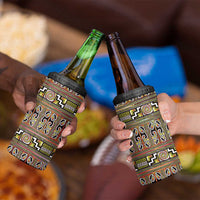 Maori Matariki 4 in 1 Can Cooler Tumbler Yellow Galaxy Aesthetic Koru Art LT01 - Polynesian Pride