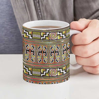 Maori Matariki Ceramic Mug Yellow Galaxy Aesthetic Koru Art LT01 - Polynesian Pride