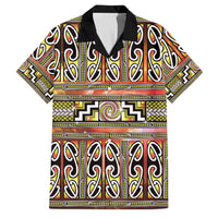 Maori Matariki Family Matching Long Sleeve Bodycon Dress and Hawaiian Shirt Yellow Galaxy Aesthetic Koru Art