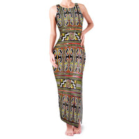 Maori Matariki Family Matching Tank Maxi Dress and Hawaiian Shirt Yellow Galaxy Aesthetic Koru Art