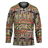Maori Matariki Hockey Jersey Yellow Galaxy Aesthetic Koru Art LT01 Unisex Yellow - Polynesian Pride