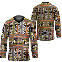 Maori Matariki Hockey Jersey Yellow Galaxy Aesthetic Koru Art LT01 - Polynesian Pride