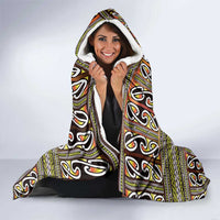 Maori Matariki Hooded Blanket Yellow Galaxy Aesthetic Koru Art LT01 - Polynesian Pride