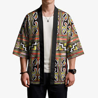 Maori Matariki Kimono Yellow Galaxy Aesthetic Koru Art LT01 - Polynesian Pride