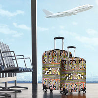 Maori Matariki Luggage Cover Yellow Galaxy Aesthetic Koru Art LT01 - Polynesian Pride