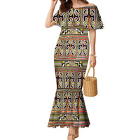 Maori Matariki Mermaid Dress Yellow Galaxy Aesthetic Koru Art LT01 Women Yellow - Polynesian Pride