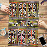 Maori Matariki Puzzle Yellow Galaxy Aesthetic Koru Art LT01 Yellow - Polynesian Pride