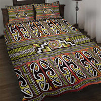 Maori Matariki Quilt Bed Set Yellow Galaxy Aesthetic Koru Art LT01 Yellow - Polynesian Pride