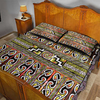 Maori Matariki Quilt Bed Set Yellow Galaxy Aesthetic Koru Art LT01 - Polynesian Pride