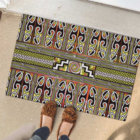 Maori Matariki Rubber Doormat Yellow Galaxy Aesthetic Koru Art LT01 - Polynesian Pride