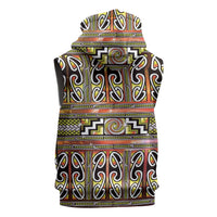 Maori Matariki Sleeveless Zip Hoodie Yellow Galaxy Aesthetic Koru Art LT01 - Polynesian Pride