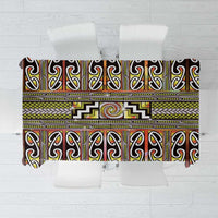 Maori Matariki Tablecloth Yellow Galaxy Aesthetic Koru Art LT01 Yellow - Polynesian Pride