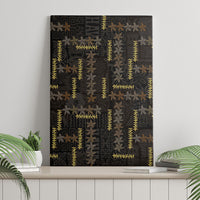 Hawaii Brown Plumeria Lei Black Canvas Wall Art Frangipani Floral Heritage Art LT01 - Polynesian Pride