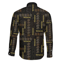 Hawaii Brown Plumeria Lei Black Family Matching Mermaid Dress and Hawaiian Shirt Frangipani Floral Heritage Art LT01 Son's Shirt Black - Polynesian Pride