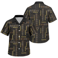 Hawaii Brown Plumeria Lei Black Family Matching Short Sleeve Bodycon Dress and Hawaiian Shirt Frangipani Floral Heritage Art LT01 Son's Shirt Black - Polynesian Pride
