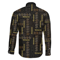 Hawaii Brown Plumeria Lei Black Family Matching Tank Maxi Dress and Hawaiian Shirt Frangipani Floral Heritage Art LT01 Son's Shirt Black - Polynesian Pride