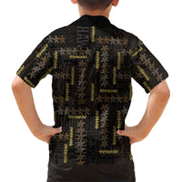 Hawaii Brown Plumeria Lei Black Hawaiian Shirt Frangipani Floral Heritage Art LT01 - Polynesian Pride