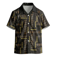 Hawaii Brown Plumeria Lei Black Kid Hawaiian Shirt Frangipani Floral Heritage Art LT01 - Polynesian Pride