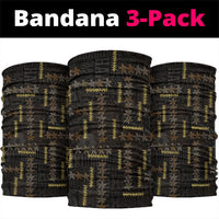 Hawaii Brown Plumeria Lei Black Neck Gaiter Frangipani Floral Heritage Art LT01 package One Size: 25*50cm Black - Polynesian Pride