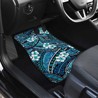 Polynesian Hibiscus Tropical Blue Floral Car Mats Tribal Pattern LT01 - Polynesian Pride