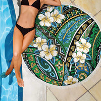 Polynesian Hibiscus Tropical Green Floral Beach Blanket Tribal Pattern LT01 - Polynesian Pride