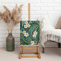 Polynesian Hibiscus Tropical Green Floral Canvas Wall Art Tribal Pattern LT01 - Polynesian Pride