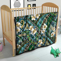 Polynesian Hibiscus Tropical Green Floral Quilt Tribal Pattern - Polynesian Pride