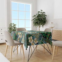 Polynesian Hibiscus Tropical Green Floral Tablecloth Tribal Pattern LT01 - Polynesian Pride
